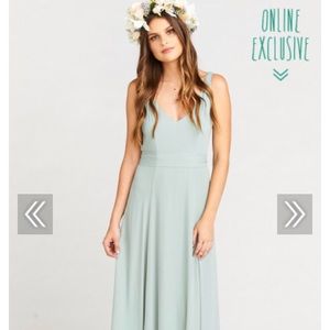 Silver Sage Crisp Jenn Maxi Dress